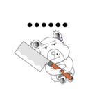 肉切り包丁クマ（個別スタンプ：5）