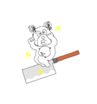 肉切り包丁クマ（個別スタンプ：13）