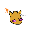 よく使う自作絵！シカ？(飼い主さんつき)（個別スタンプ：11）