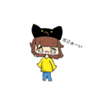 よく使う自作絵！シカ？(飼い主さんつき)（個別スタンプ：16）