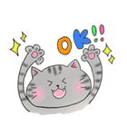 使える丸いねこスタンプ（個別スタンプ：4）