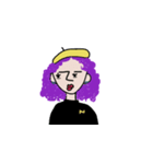 紫ヘアの女の子（個別スタンプ：2）