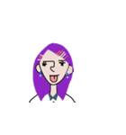 紫ヘアの女の子（個別スタンプ：13）
