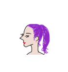 紫ヘアの女の子（個別スタンプ：20）