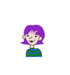 紫ヘアの女の子（個別スタンプ：23）
