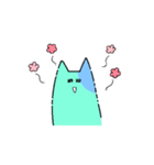 韓国語の変な色のお化け猫（個別スタンプ：26）