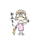 まる目の女の子（個別スタンプ：4）