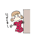 まる目の女の子（個別スタンプ：5）