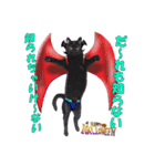 ハロウィン仮装が似合いすぎる黒猫スタンプ（個別スタンプ：8）