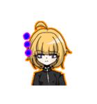 アホ毛ガールズ（個別スタンプ：3）