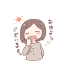 元気なあいさつ女子（個別スタンプ：1）