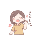元気なあいさつ女子（個別スタンプ：2）