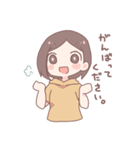 元気なあいさつ女子（個別スタンプ：6）