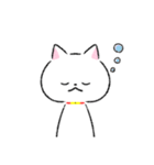 白ねこ(ΦωΦ)（個別スタンプ：8）