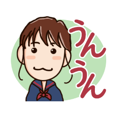 [LINEスタンプ] Yuzu屋の 女学生×毎日楽しい（名前なし）