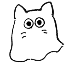 [LINEスタンプ] おばけねこが現れた