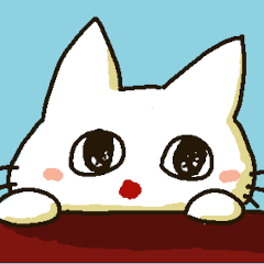 [LINEスタンプ] まっ赤なお鼻の白ねこさん【ちょっと敬語】