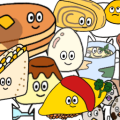 [LINEスタンプ] たまご好きな人のためのたまご料理スタンプ
