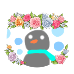 [LINEスタンプ] ふわふわ雪だるま