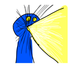 [LINEスタンプ] 青い人間3(迷)