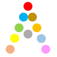 [LINEスタンプ] カラフルドットアルファベット