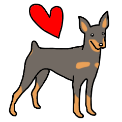 [LINEスタンプ] 犬種別ミニチュアピンシャー(英語Ver)