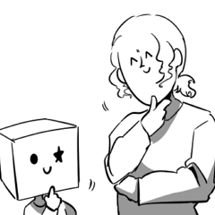 [LINEスタンプ] カミブクロと笑顔の人