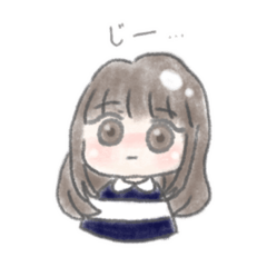 [LINEスタンプ] ボーダーが似合う女の子