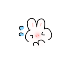 [LINEスタンプ] ハートのしっぽうさぎ