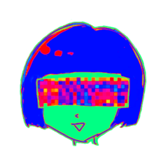 [LINEスタンプ] モザイクちゃん