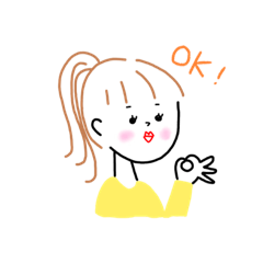 [LINEスタンプ] かわいい女の子のスタンプ1