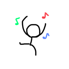 [LINEスタンプ] わいわい！棒人間〜！