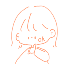 [LINEスタンプ] シンプル女の子1