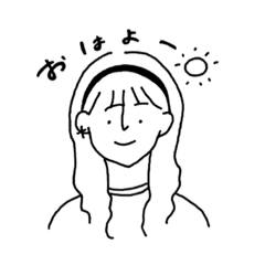 [LINEスタンプ] ウェーブ女の子すたんぷ