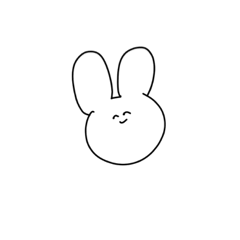 [LINEスタンプ] 表情豊かなゆるうさぎ