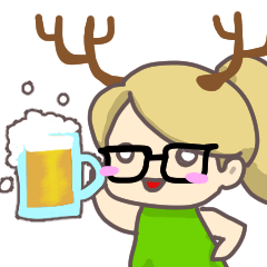 [LINEスタンプ] Beer Deerちゃん