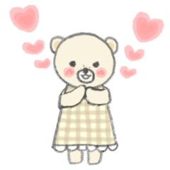 [LINEスタンプ] そばかすがかわいいくまちゃん