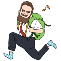 [LINEスタンプ] 日本大好き！mr.モジャリーノ