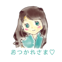 [LINEスタンプ] おんなのこ(挨拶)