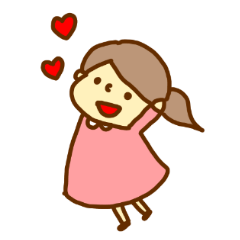 [LINEスタンプ] ほのぼのかわいいおんなのこ