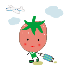 [LINEスタンプ] 旅するいちご ハワイ 大きい文字