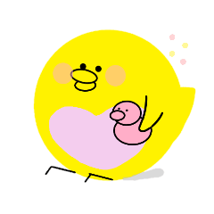 [LINEスタンプ] ひよこのハートゥ