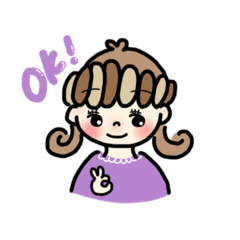 [LINEスタンプ] おんなのこ／あいさつ