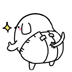 [LINEスタンプ] ゆるいおむつ犬スタンプ1