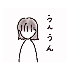 [LINEスタンプ] 落ち着いた女の子のシンプルなスタンプ！