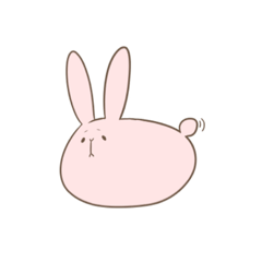 [LINEスタンプ] 表情筋うさぎ