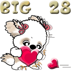 [LINEスタンプ] 【Big】シーズー犬28『愛がいっぱい』の画像（メイン）
