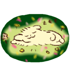 [LINEスタンプ] のんびり犬ももちゃん