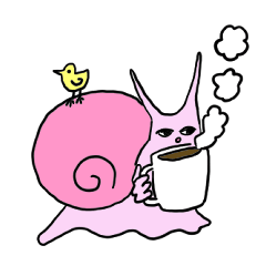 [LINEスタンプ] コーヒーが好きなカタツムリ