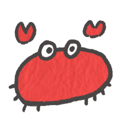 [LINEスタンプ] ミックスにダメ出しをするカニ